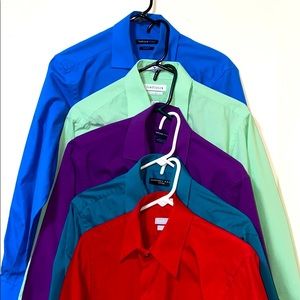 BUNDLE VanHeusen Dress Shirts Small/Medium LikeNew